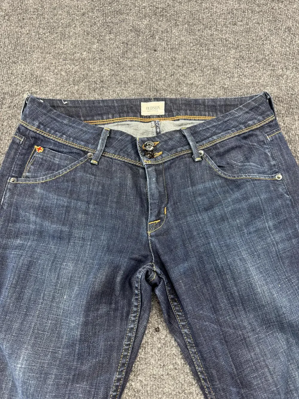 Hudson Collin Skinny Jeans Womens 29 Blue Dark Wash Flap Pocket Denim Stretch